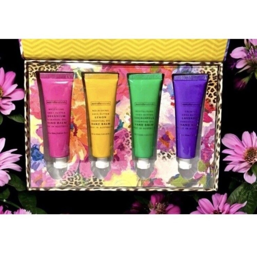 AUSTRALIAN NATURALS JOYFUL & BEAUTIFUL ESSENTIAL OIL HAND CREAMS 4 X 1.69OZ NIB!